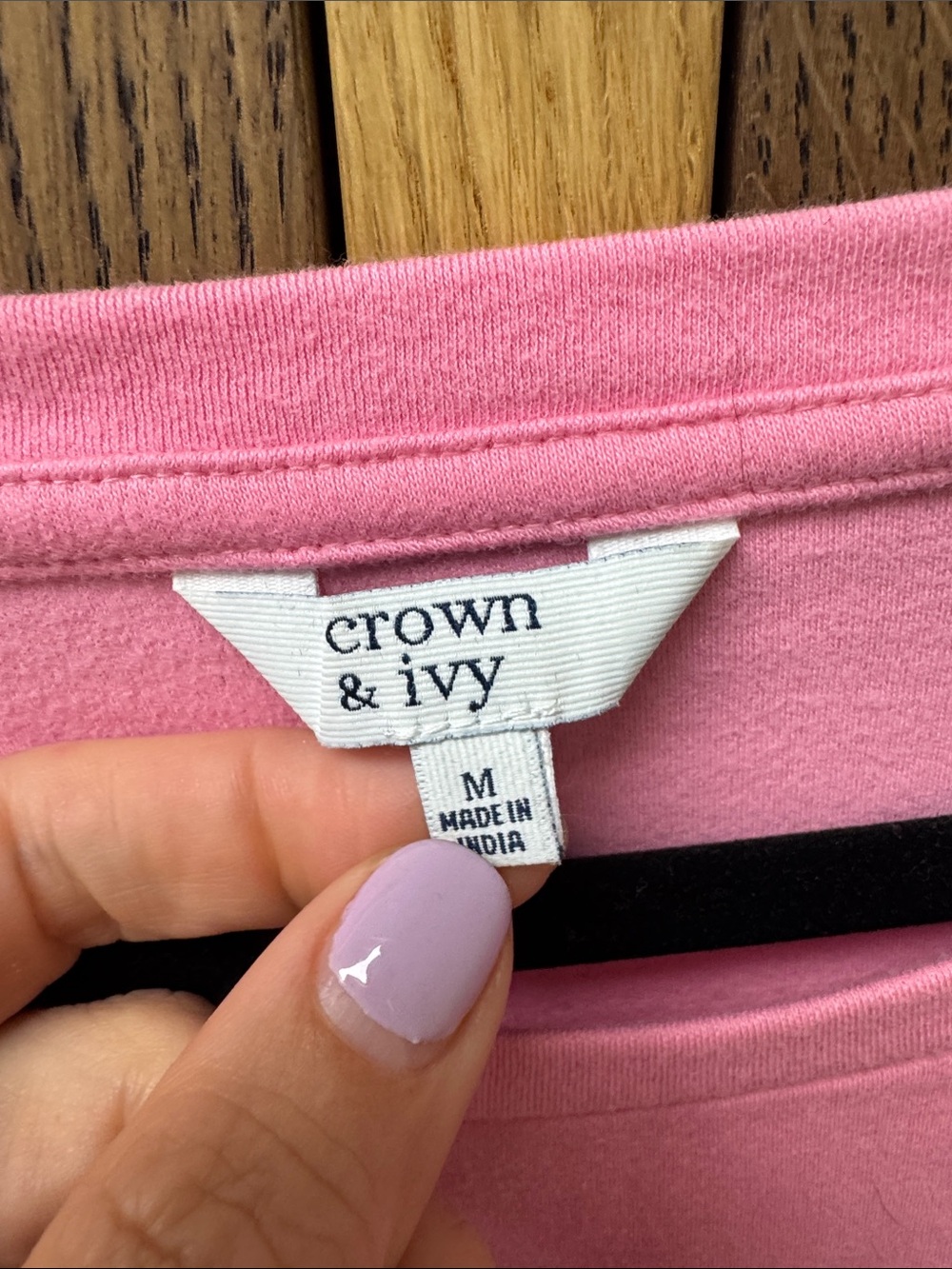 Crown & Ivy Pink Sweatshirt with Bead and Sequin Detailing, size M - Picture 3 of 6
